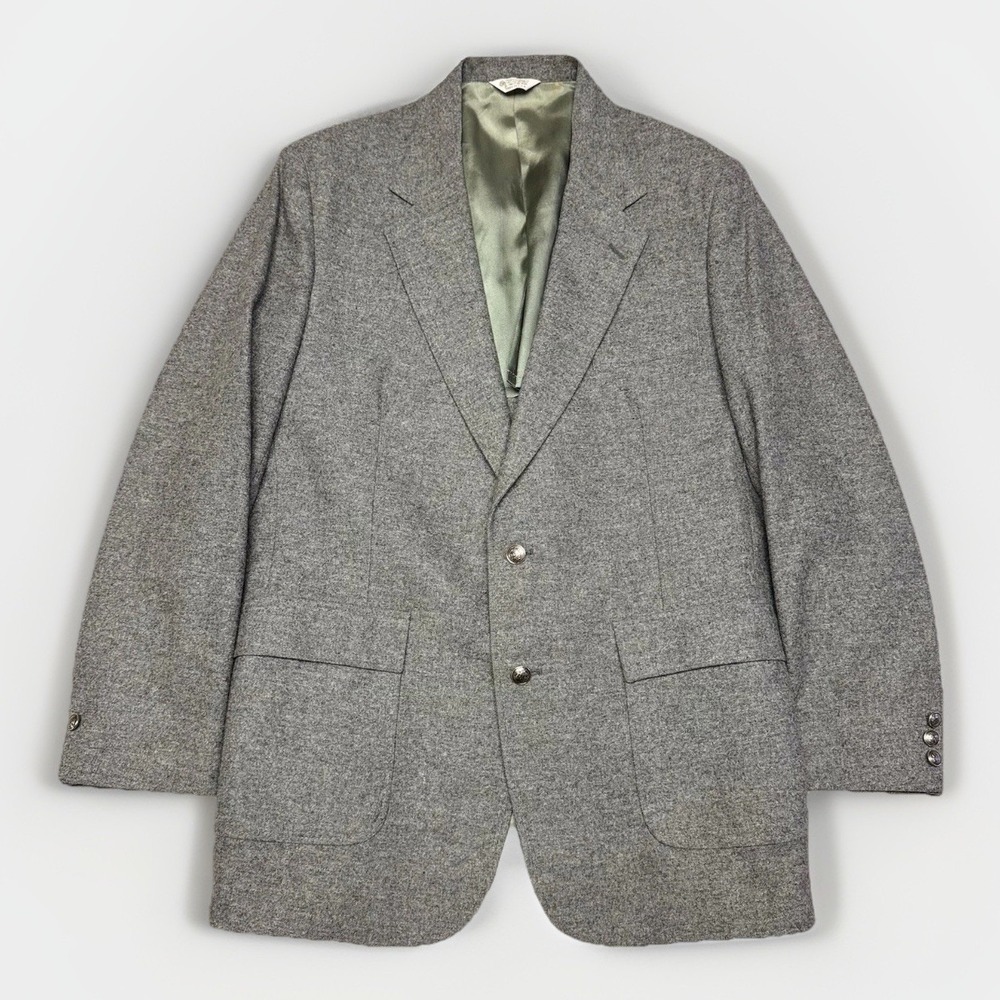 Christopher Hayes Blazer Men's 40L Sport Coat Jacket 100% Pure Wool Made In USA